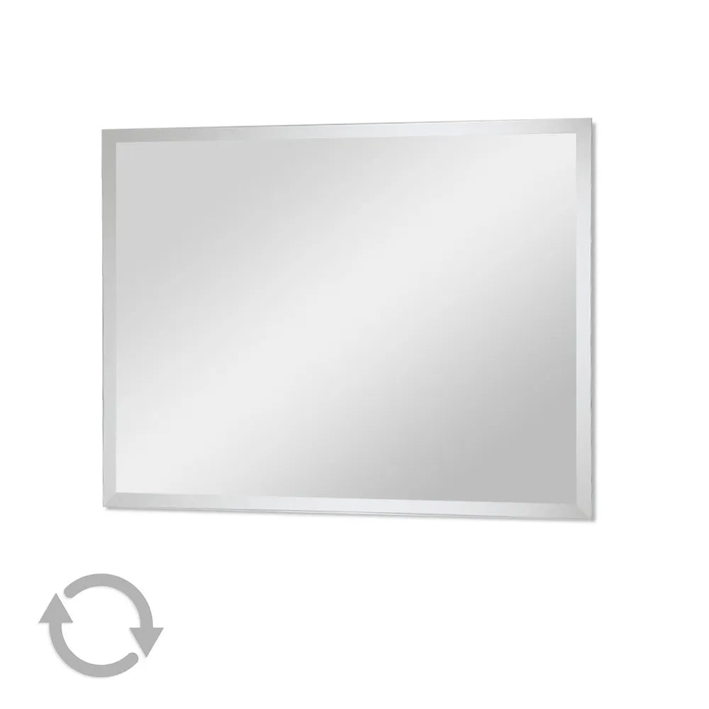 Specchio bagno a filo 60x80 cm reversibile con bisellatura 2,5 cm