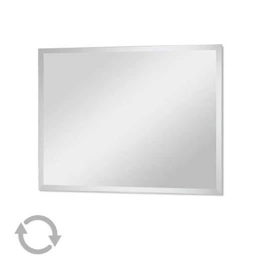 Specchio bagno a filo 60x80 cm reversibile con bisellatura 2,5 cm
