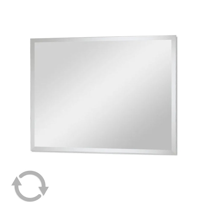 Specchio bagno a filo 60x80 cm reversibile con bisellatura 2,5 cm