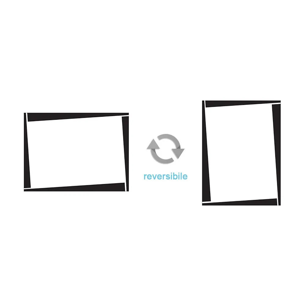 Specchio bagno LED 80x60 cm reversibile con fasce luminose larghe