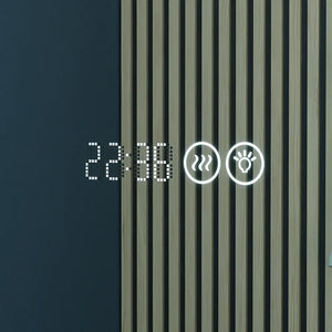 Specchio led bagno 60x80 cm touch-screen ingranditore orologio digitale e anti-appannamento | Kuma