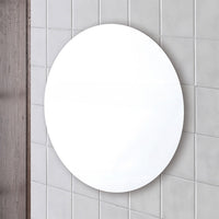 Specchio bagno tondo 50 cm a filo lucido con installazione a parete