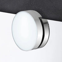 Specchio bagno tondo diametro 70 con applique LED cromata
