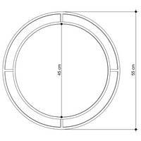 Specchio Bubble con doppia cornice in metallo oro