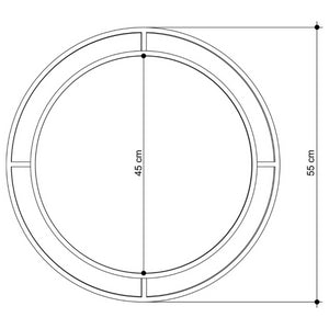 Specchio Bubble con doppia cornice in metallo oro