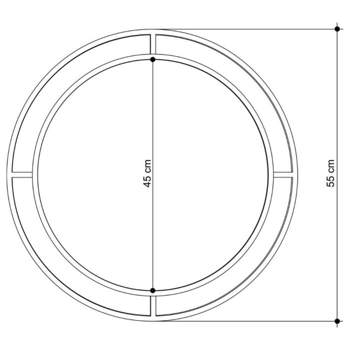 Specchio Bubble con doppia cornice in metallo oro