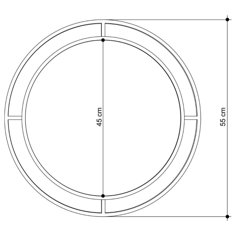 Specchio Bubble con doppia cornice in metallo oro