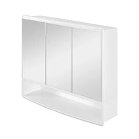 Specchio contenitore 60x50 cm bianco con 3 ante e ripiani interni