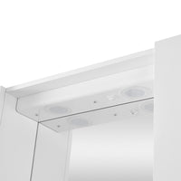 Specchio contenitore 90x60 cm bianco con LED e ripiani interni