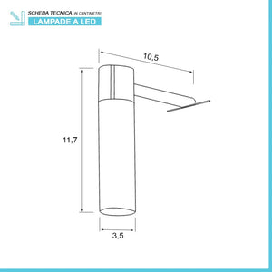 Specchio da bagno 50x70 cm reversibile con luce LED naturale in vetro