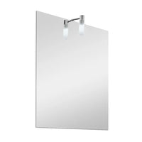 Specchio da bagno 50x70 cm reversibile con luce LED naturale in vetro