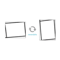 Specchio da bagno serigrafato con telaio 90x70 cm installazione reversibile