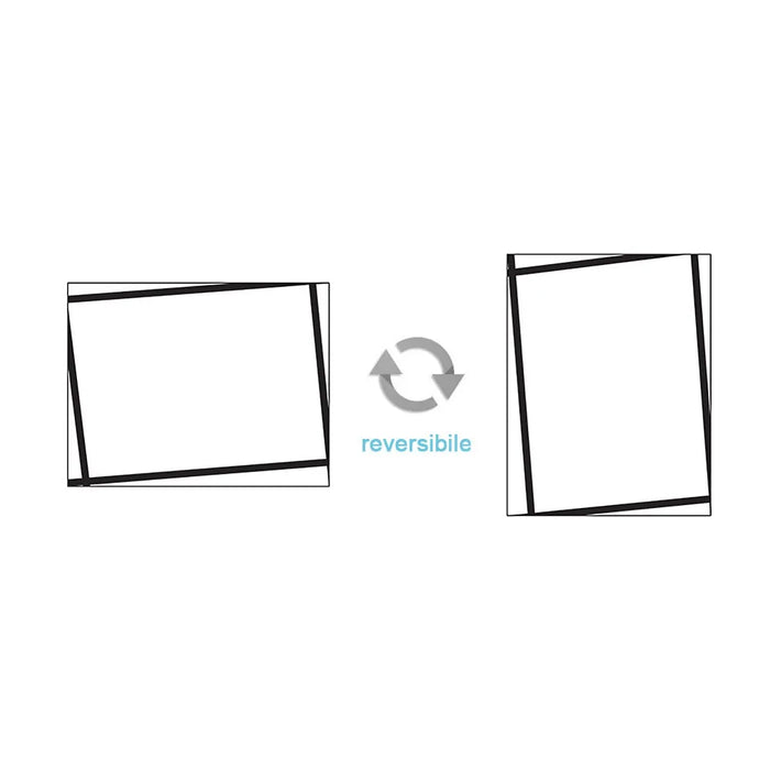 Specchio da bagno serigrafato con telaio 90x70 cm installazione reversibile