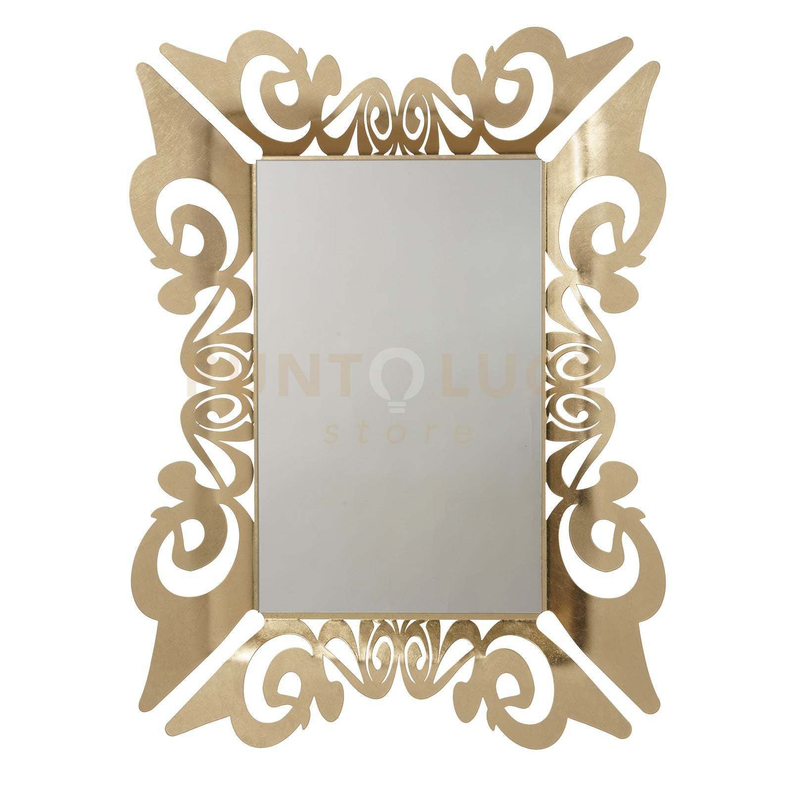 specchio da parete decorato vanity Foglia oro in Ferro 80x100hcm(43x68hcm)