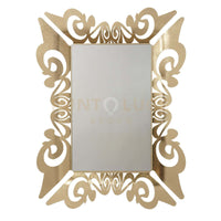 specchio da parete decorato vanity Foglia oro in Ferro 80x100hcm(43x68hcm)