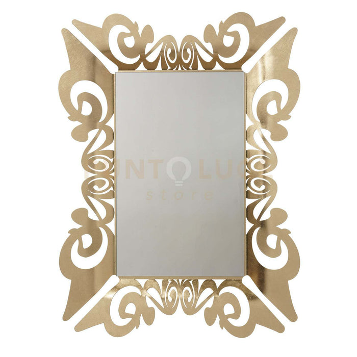 specchio da parete decorato vanity Foglia oro in Ferro 80x100hcm(43x68hcm)
