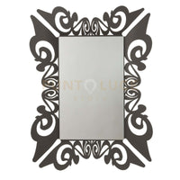 specchio da parete decorato vanity Nero in Ferro 80x100hcm(43x68hcm)