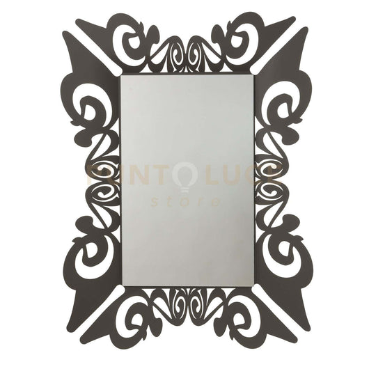 specchio da parete decorato vanity Nero in Ferro 80x100hcm(43x68hcm)