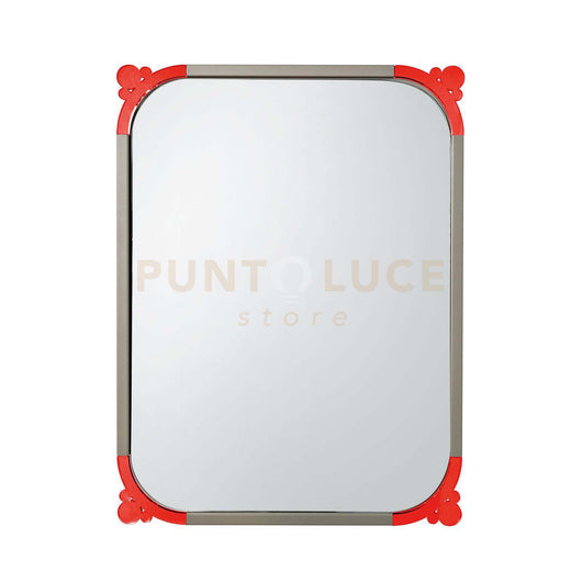 specchio da parete particolare corner classic Fango in Ferro e polimetilmetacrilato 60x80Hcm