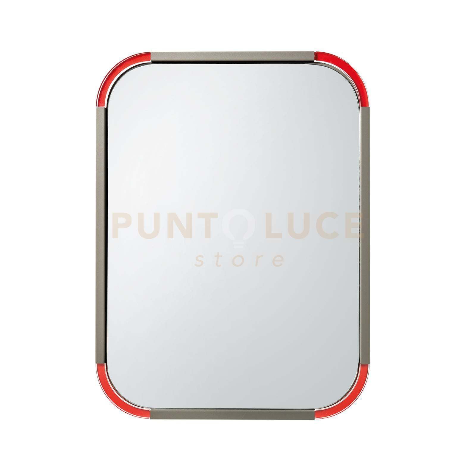 specchio da parete particolare corner liscio Fango in Ferro e polimetilmetacrilato 60x80Hcm