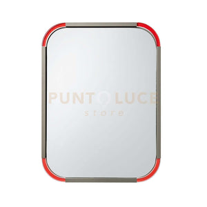 specchio da parete particolare corner liscio Fango in Ferro e polimetilmetacrilato 60x80Hcm