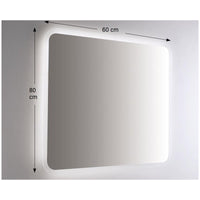 Specchio da Parete Retroilluminato a LED 60x80 spessore 4 mm,cm con Angoli Arrotondati 7mm