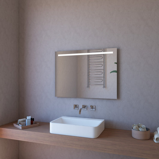 Specchio da Parete Rettangolare 100x70 cm spessore 4 mm Illuminazione a LED