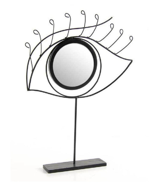 Specchio Da Tavolo 51cm Occhio Nero Bagno Beauty Trucco Metallo Decorativo 782275         