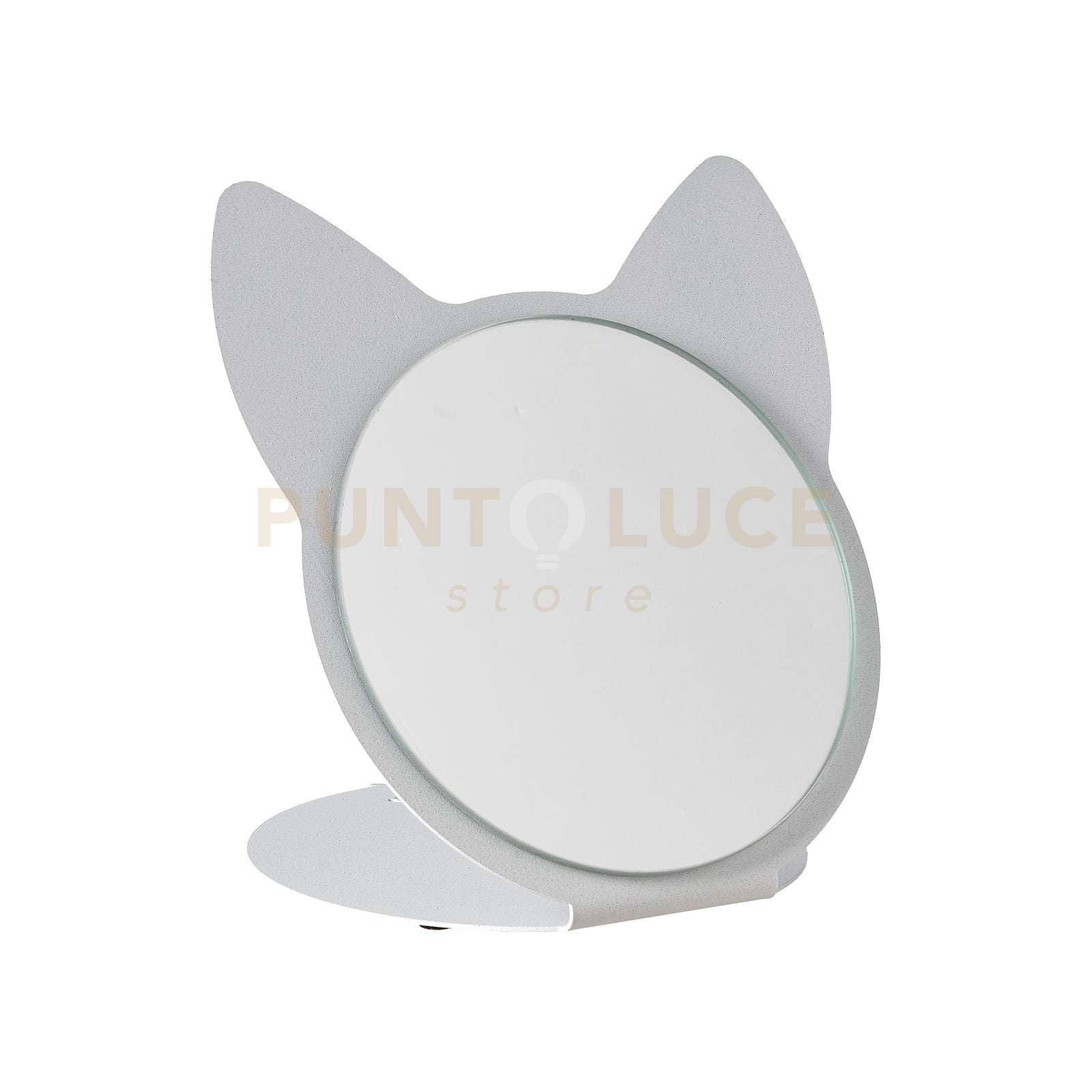 specchio da tavolo di design cat Bianco marmo in Ferro e vetro per lo specchio 20x17x20h cm