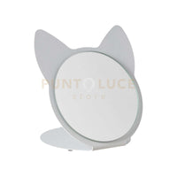 specchio da tavolo di design cat Bianco marmo in Ferro e vetro per lo specchio 20x17x20h cm