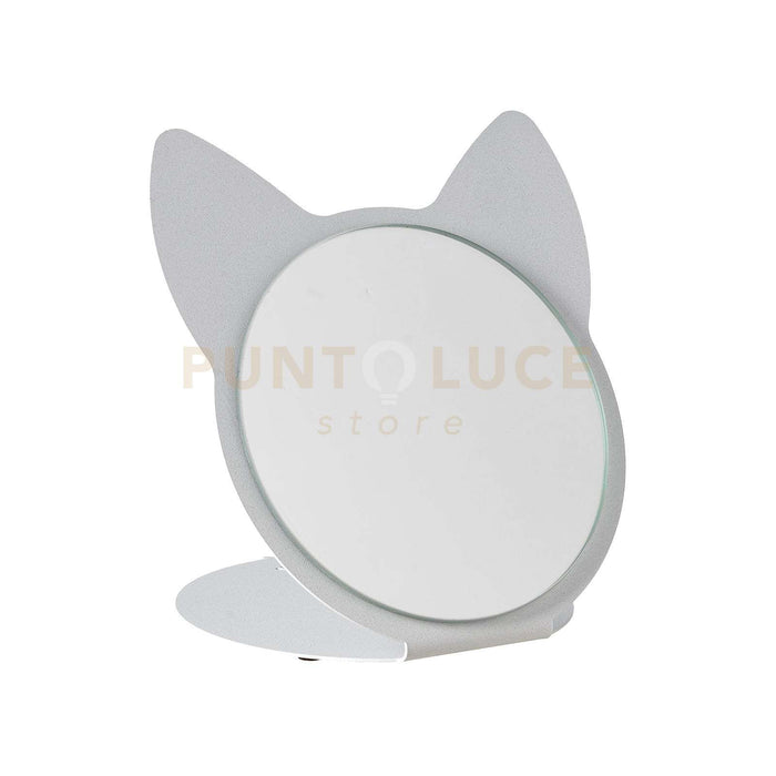 specchio da tavolo di design cat Bianco marmo in Ferro e vetro per lo specchio 20x17x20h cm