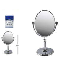 Specchio Da Tavolo Make Up Trucco Accessorio Bagno Donna Da 29 Cm Ovale 52769         