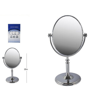 Specchio Da Tavolo Make Up Trucco Accessorio Bagno Donna Da 29 Cm Ovale 52769         