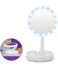 Specchio Da Tavolo Zoom 3x Con Supporto + Rotazione 360 Gradi Donne Bellezza         