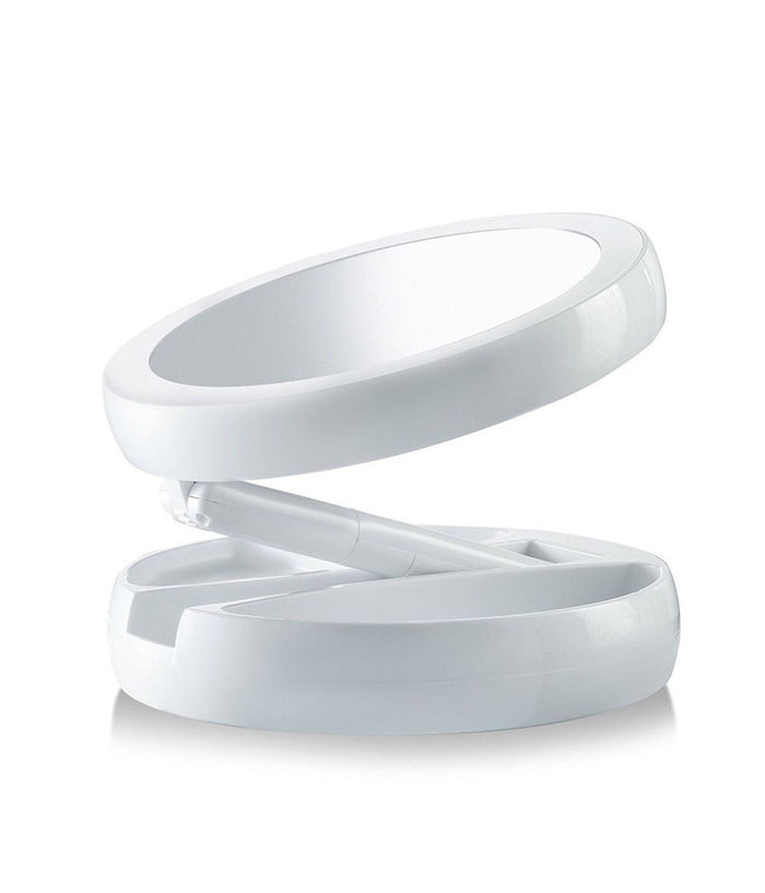 Specchio Da Tavolo Zoom 3x Con Supporto + Rotazione 360 Gradi Donne Bellezza         