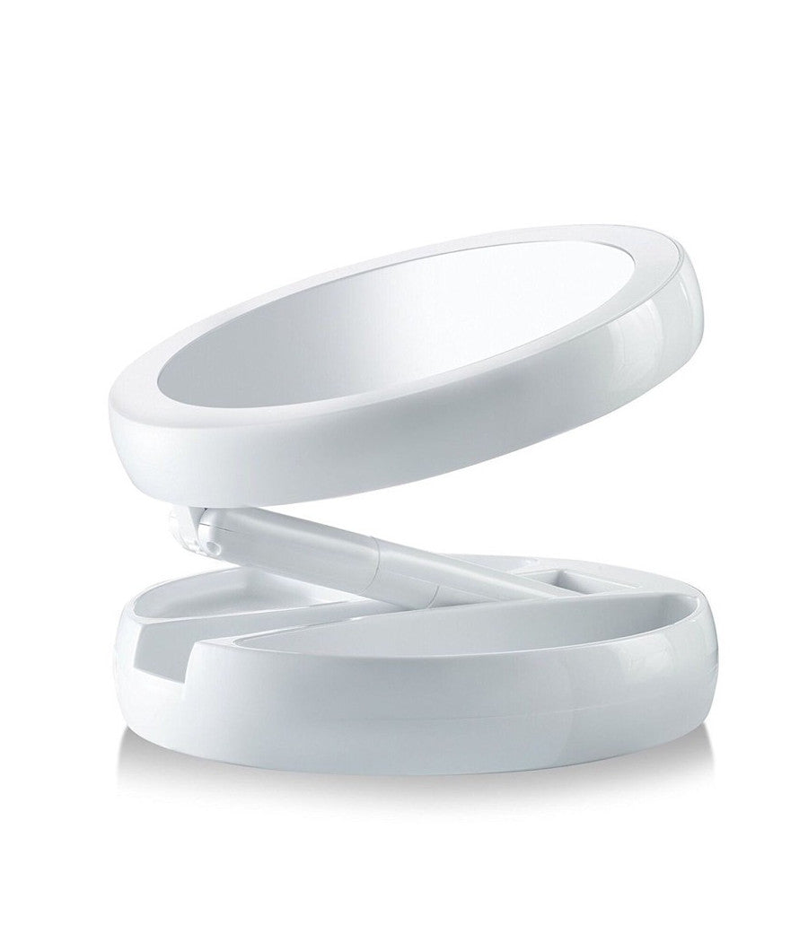 Specchio Da Tavolo Zoom 3x Con Supporto + Rotazione 360 Gradi Donne Bellezza         