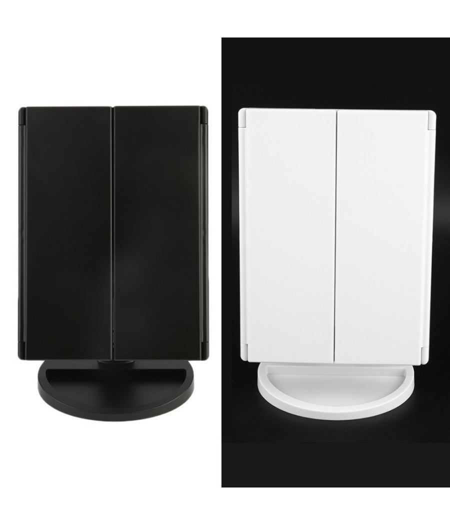 Specchio Da Trucco Illuminato 22 Led Portatile 4 Specchi Make Up 1x 2x 3x 180°         