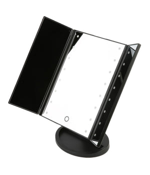 Specchio Da Trucco Illuminato 22 Led Portatile 4 Specchi Make Up 1x 2x 3x 180°         