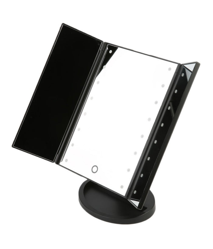 Specchio Da Trucco Illuminato 22 Led Portatile 4 Specchi Make Up 1x 2x 3x 180°         