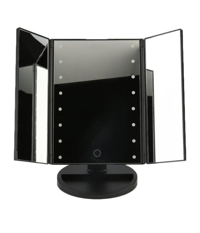 Specchio Da Trucco Illuminato 22 Led Portatile 4 Specchi Make Up 1x 2x 3x 180°         