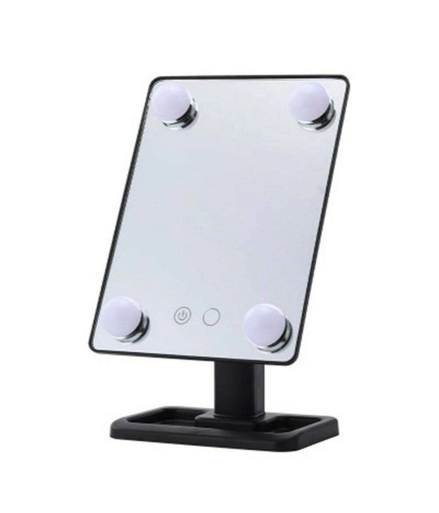 Specchio Da Trucco Illuminato 4 Luci A Led Portatile Trucco Bellezza Da Tavolo         
