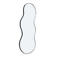 IDMarket - Specchio di contorno organico nero 45 x 100 cm