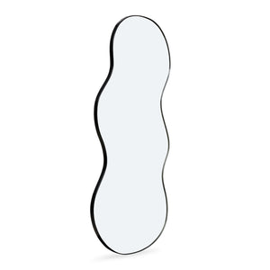 IDMarket - Specchio di contorno organico nero 45 x 100 cm