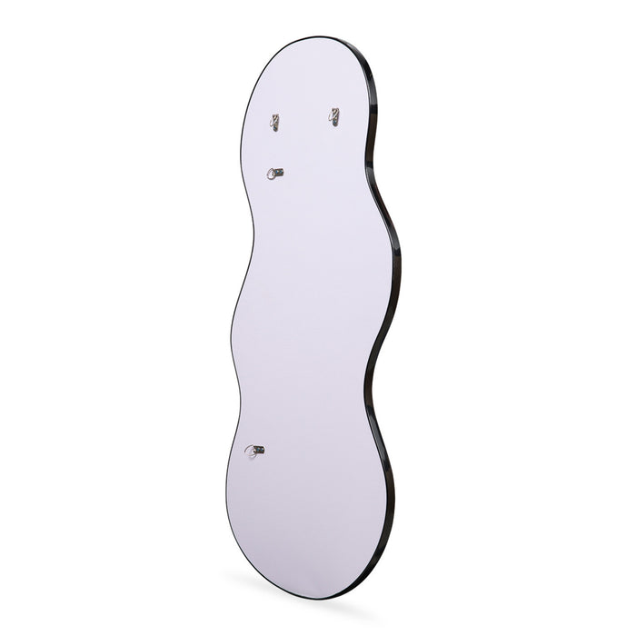 IDMarket - Specchio di contorno organico nero 45 x 100 cm