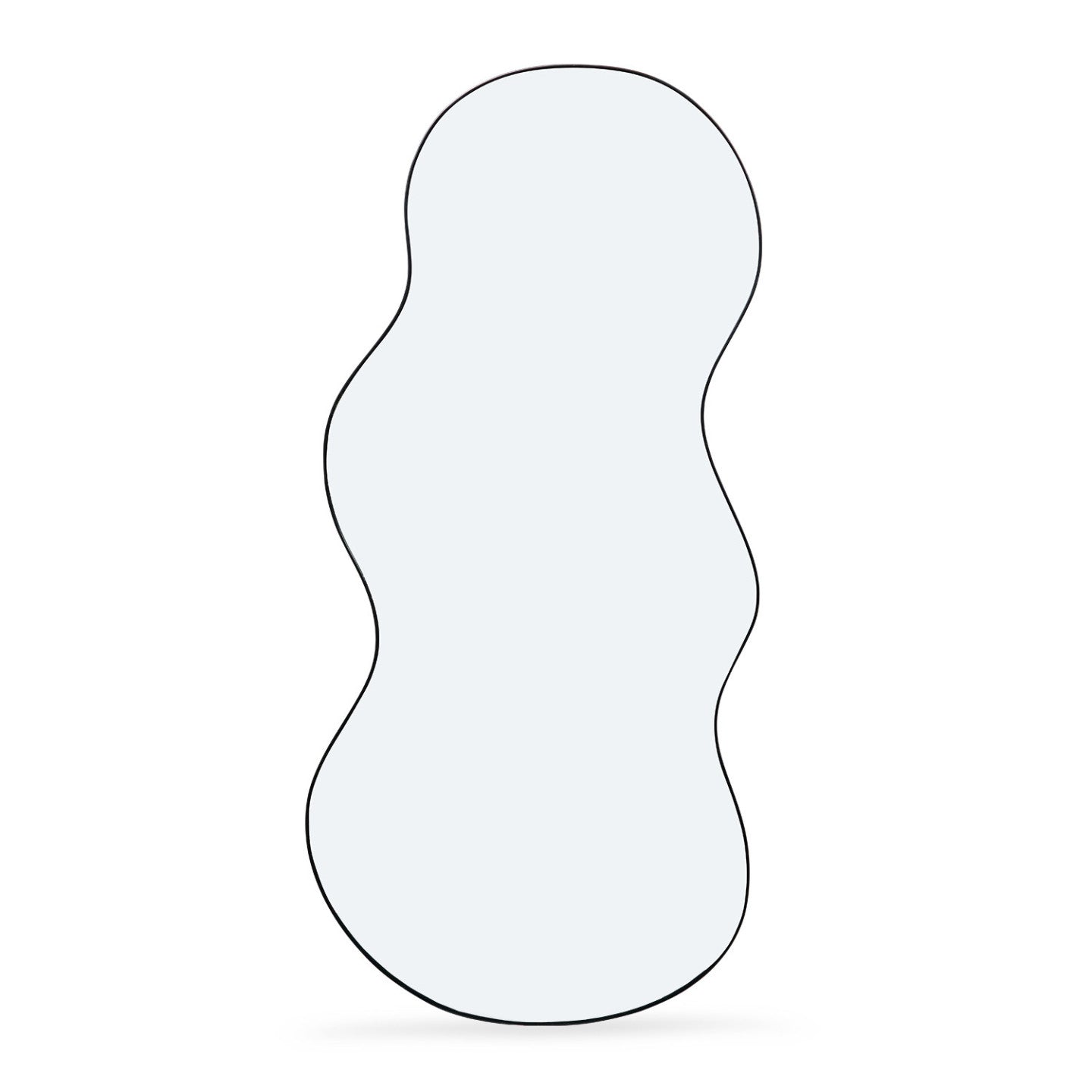 IDMarket - Specchio di contorno organico nero 45 x 100 cm