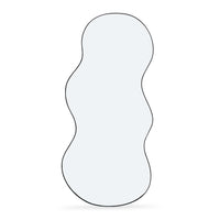 IDMarket - Specchio di contorno organico nero 45 x 100 cm