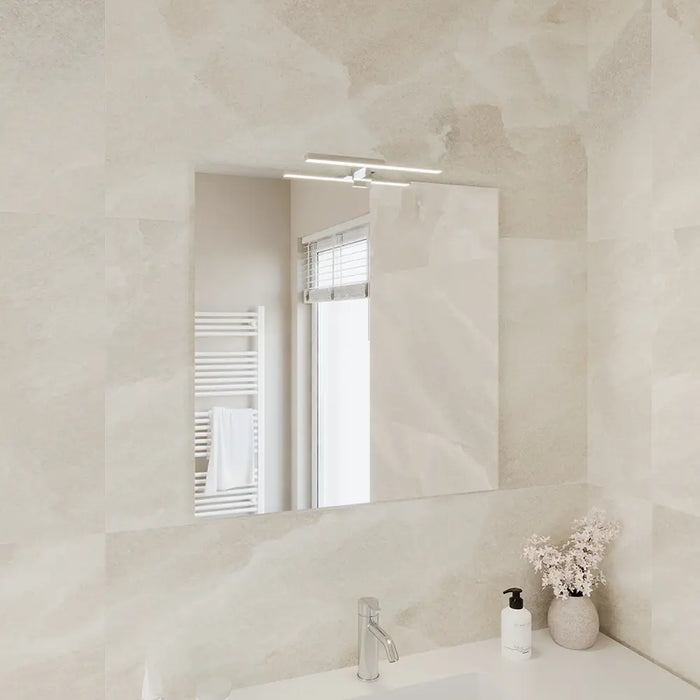 Specchio filolucido 70x70 cm reversibile con applique led | Easy