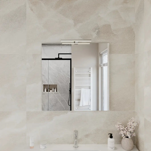 Specchio filolucido 70x70 cm reversibile con applique led | Easy