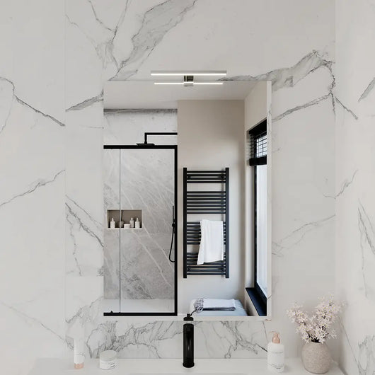 Specchio filolucido 50x70 cm reversibile con applique led | Easy