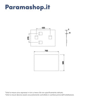 Specchio filolucido 50x70 cm reversibile con applique led | Easy